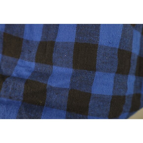 Vtg 90s Streetwear Mens XL Deep Pile Fleece Lined Hooded Flannel Shirt Jacket - Picture 15 of 16